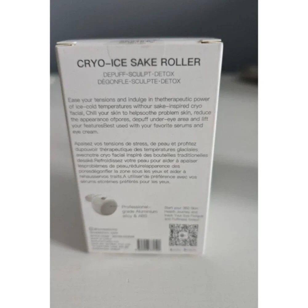 Skin Inc Cryo-Ice Sake Roller - Depuff, Sculpt, Detox Facial Tool New in Box
